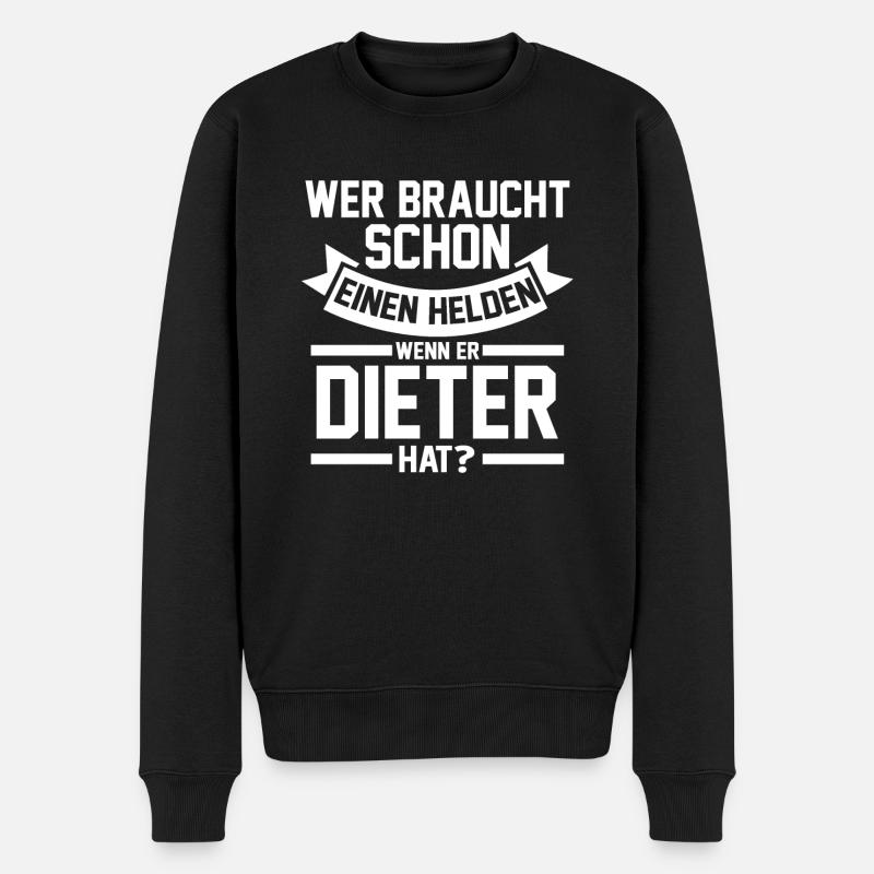 Prénom Dieter - Pull Premium bio Homme - noir