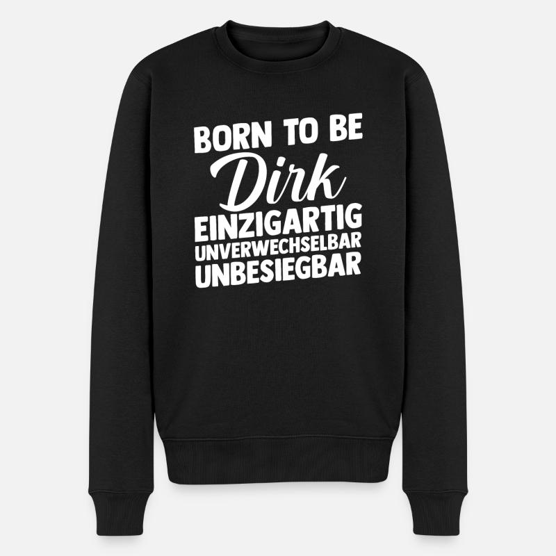 Prénom Dirk - Pull Premium bio Homme - noir
