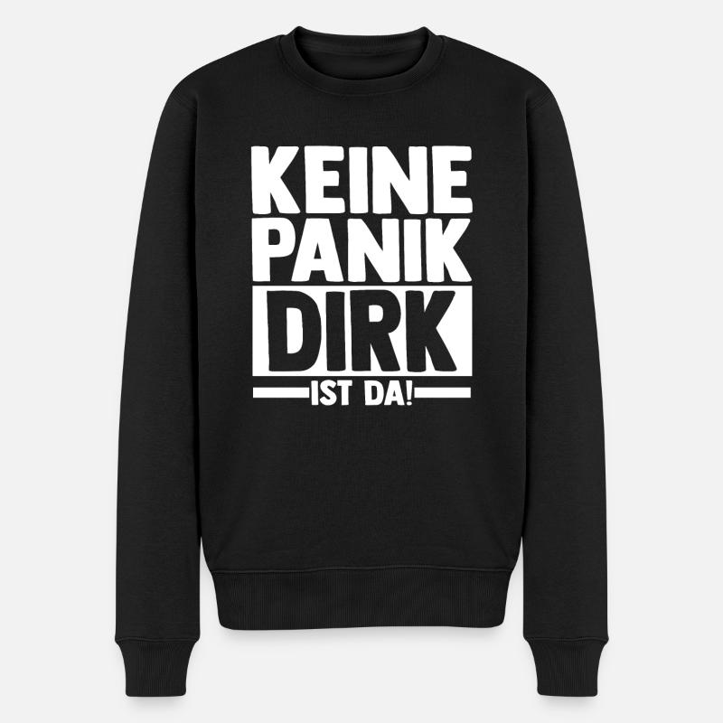 First name Dirk - Men's Premium Organic Jumper - black