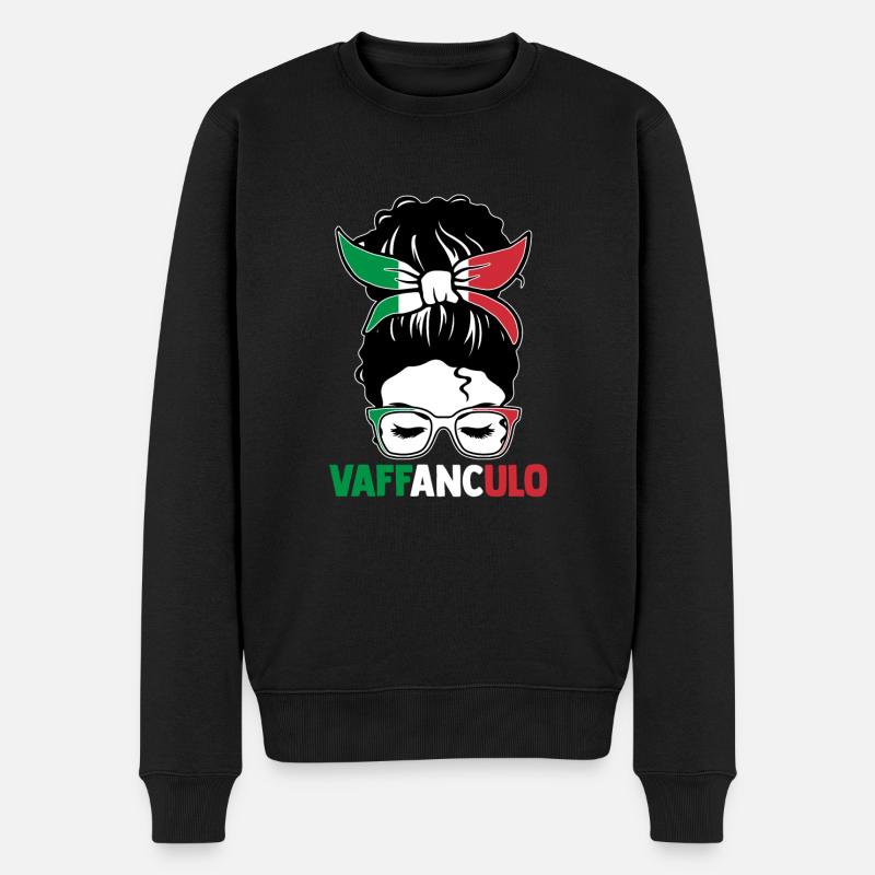 Italie Vaffanculo italien - Pull Premium bio Homme - noir