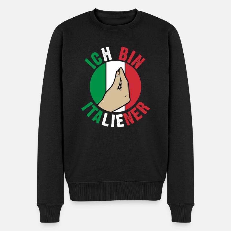 Italie Vaffanculo italien - Pull Premium bio Homme - noir