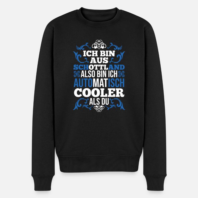 Ecossais Ecosse Ecosse Ecosse - Pull Premium bio Homme - noir