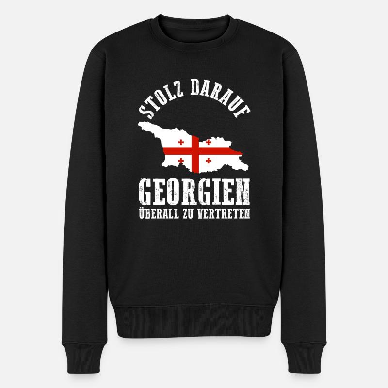 Georgier Georgien - Männer Premium Bio Pullover - Schwarz