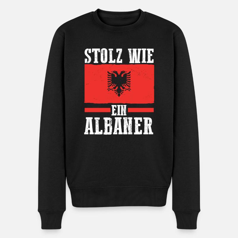 Albanais Albanais Albanie - Pull Premium bio Homme - noir