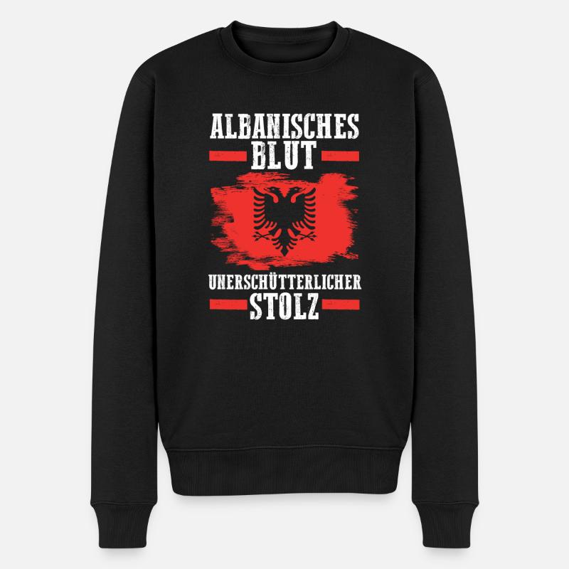 Albanais Albanais Albanie - Pull Premium bio Homme - noir