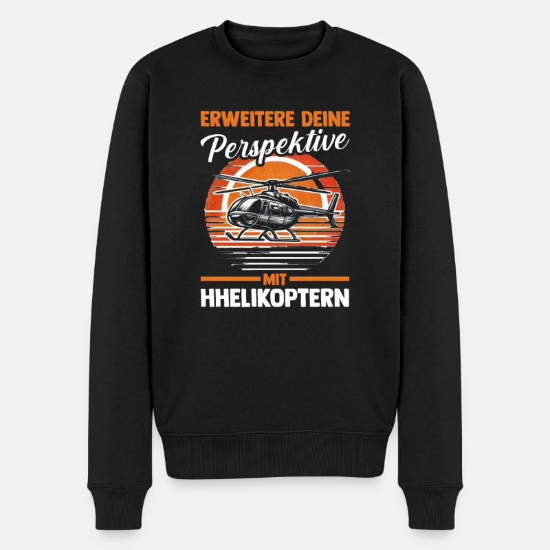 Pilote Hélicoptère Hélicoptère - Pull Premium bio Homme - noir