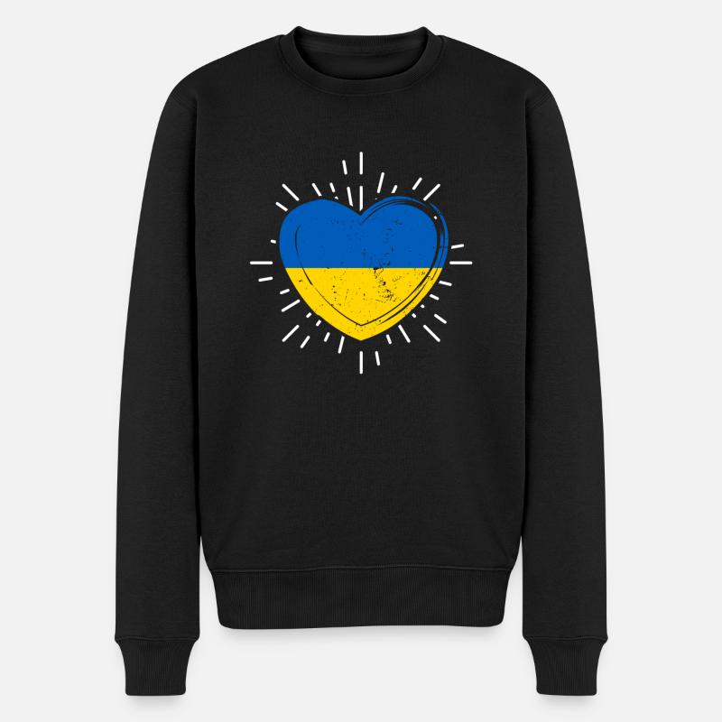 Ukrainere Ukraine - Økologisk premium-sweatshirt til mænd - sort