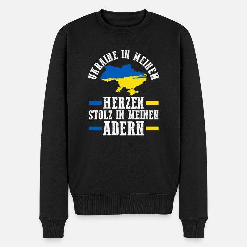 Ukrainiens Ukraine - Pull Premium bio Homme - noir