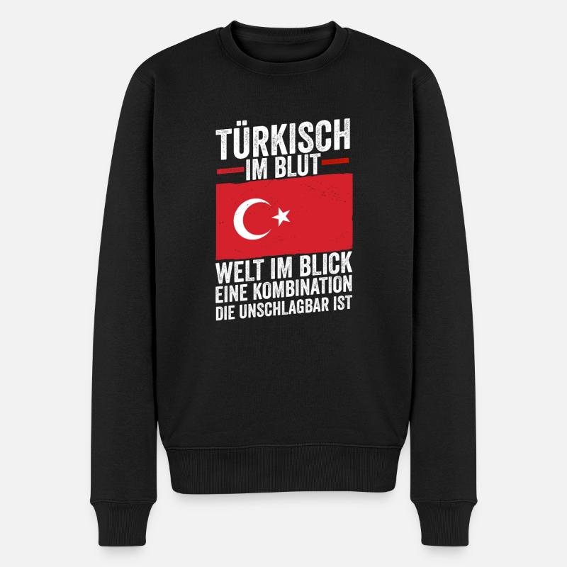 Turcs Turquie Turquie - Pull Premium bio Homme - noir