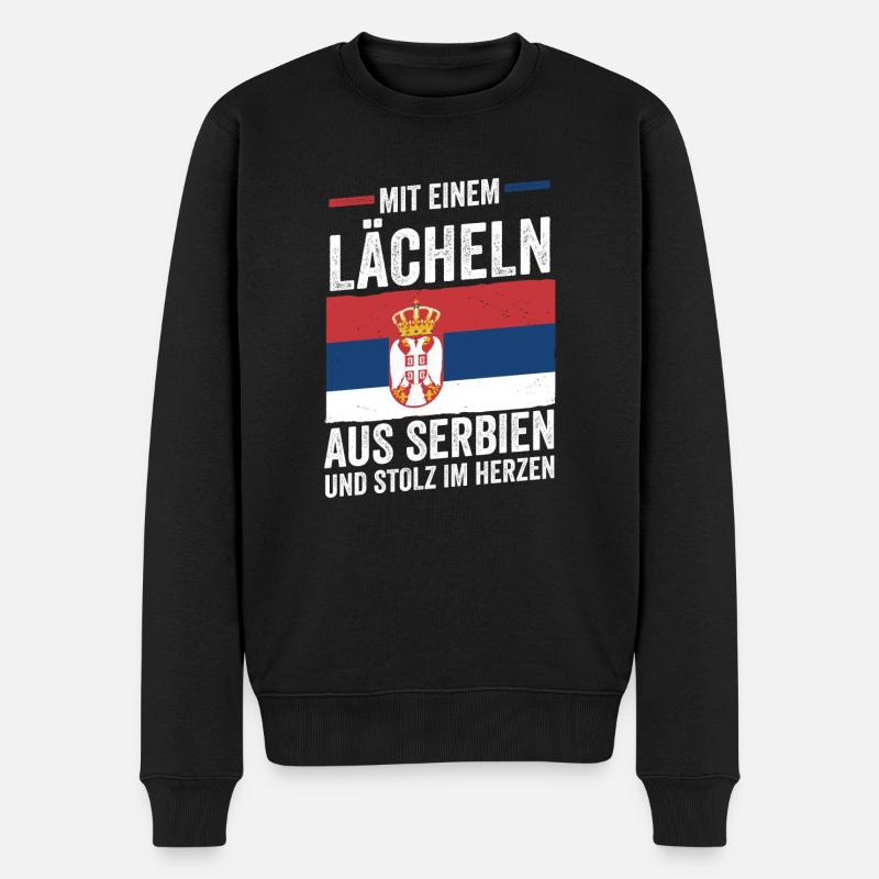 Serbe Serbe Serbie - Pull Premium bio Homme - noir