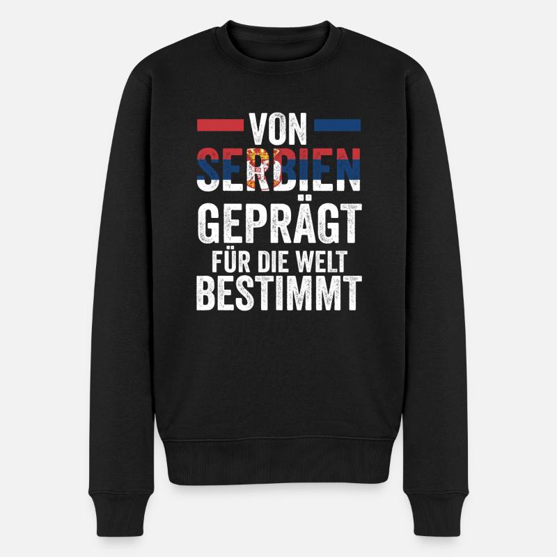 Serbe Serbe Serbie - Pull Premium bio Homme - noir