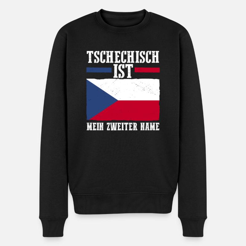Tschechen Tschechisch Tschechien - Männer Premium Bio Pullover - Schwarz