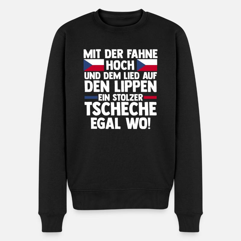 Tschechen Tschechisch Tschechien - Männer Premium Bio Pullover - Schwarz