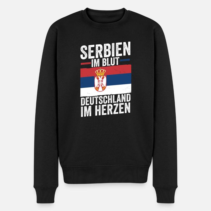 Serbe Serbe Allemagne Serbie - Pull Premium bio Homme - noir