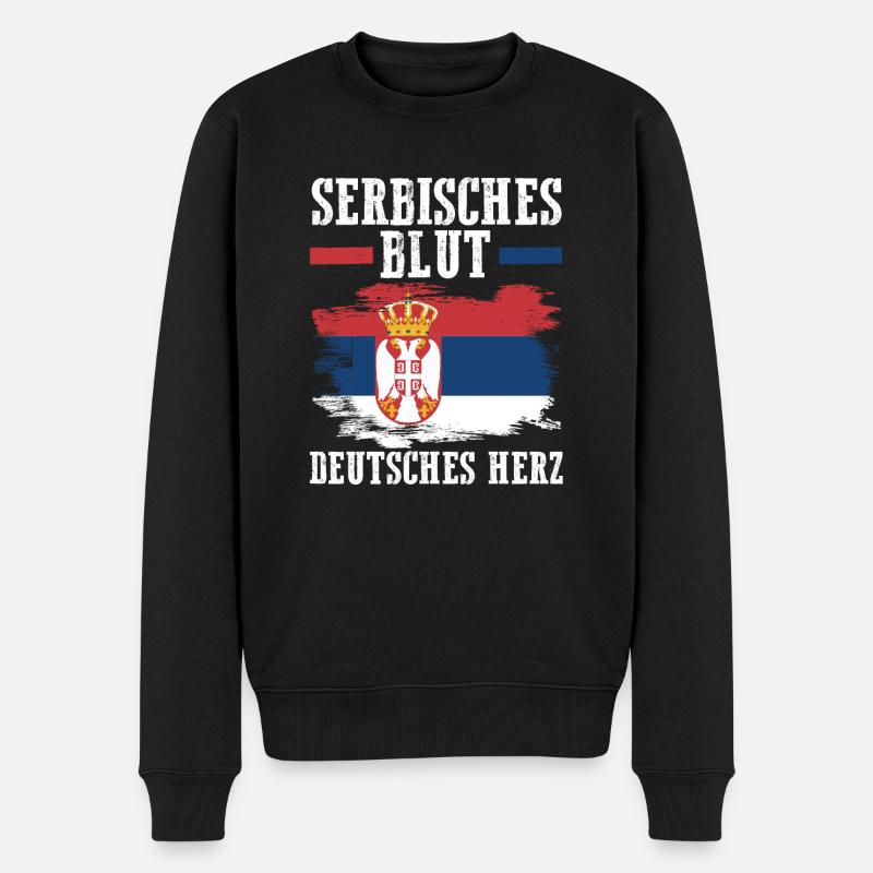 Serbe Serbe Allemagne Serbie - Pull Premium bio Homme - noir