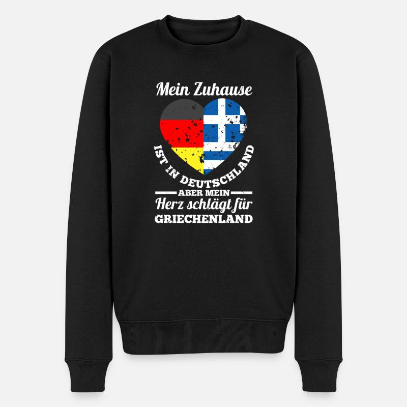 Grèce Allemagne Grèce - Pull Premium bio Homme - noir