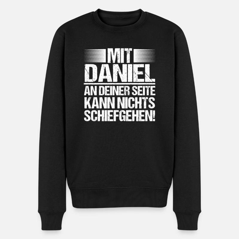 First name Daniel - Men's Premium Organic Jumper - black