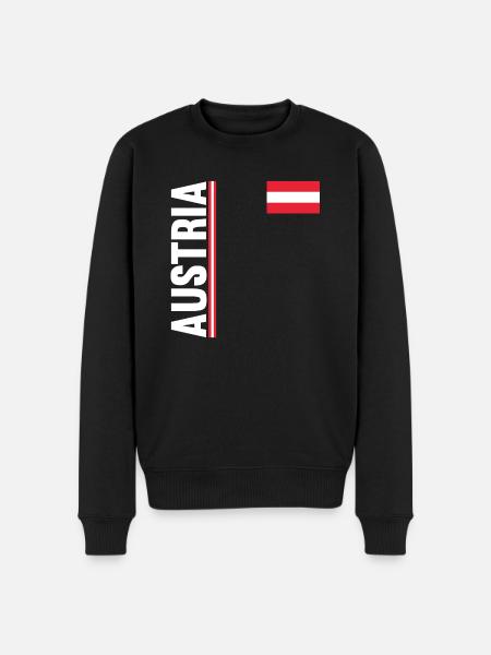 Østrigere Østrig - Økologisk premium-sweatshirt til mænd - sort