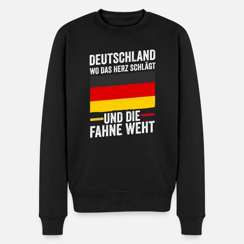 German German Germany - Men's Premium Organic Jumper - black