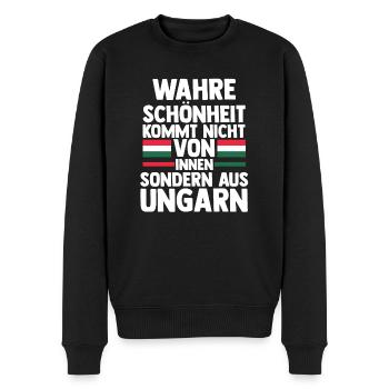 Ungar Ungarisch Ungarn - Männer Premium Bio Pullover - Schwarz - Vorne - Nico (187cm)