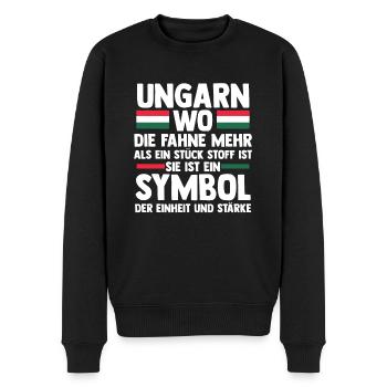 Ungar Ungarisch Ungarn - Männer Premium Bio Pullover - Schwarz - Vorne - Nico (187cm)
