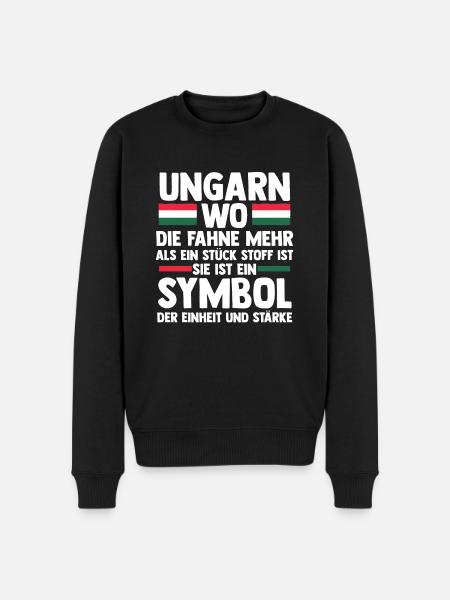 Ungar Ungarisch Ungarn - Männer Premium Bio Pullover - Schwarz