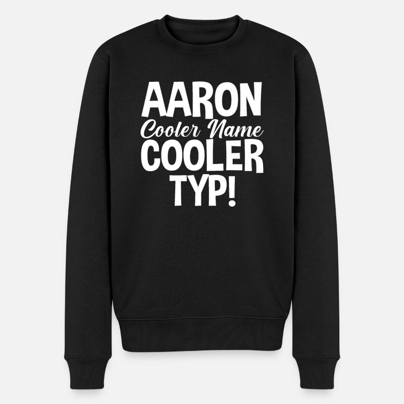 Prénom Aaron - Pull Premium bio Homme - noir