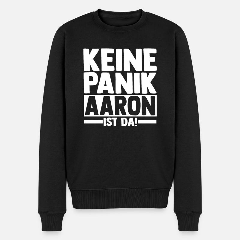 Prénom Aaron - Pull Premium bio Homme - noir
