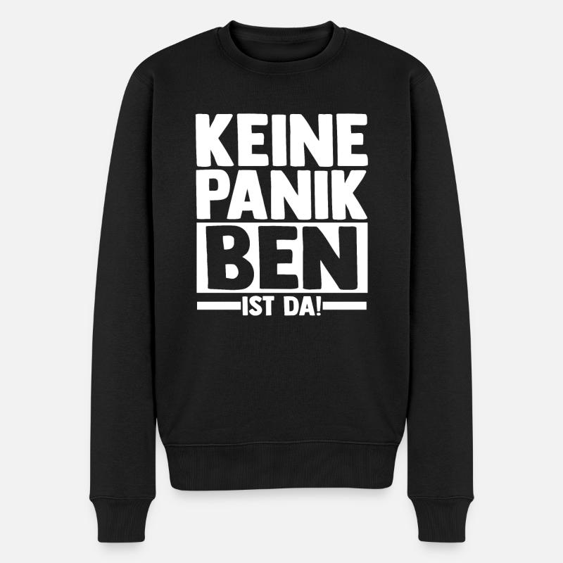 Vorname Ben - Männer Premium Bio Pullover - Schwarz