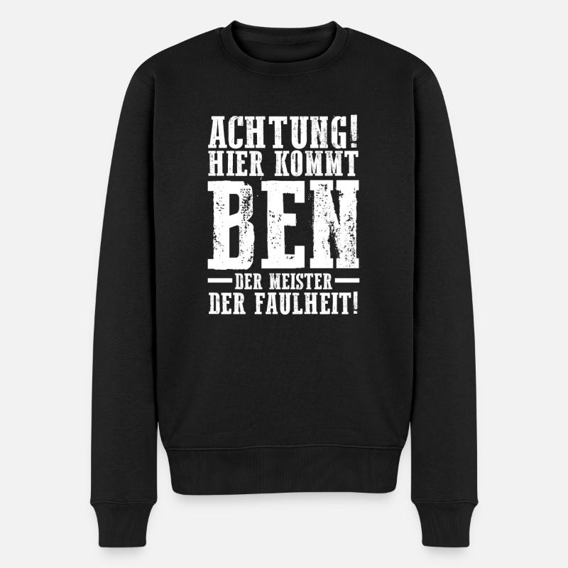 Prénom Ben - Pull Premium bio Homme - noir