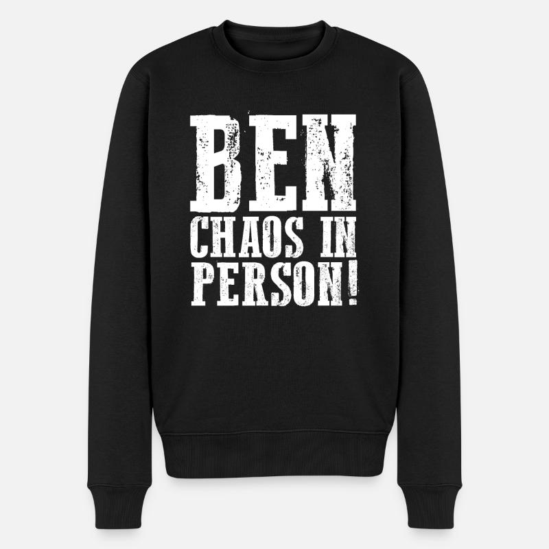 Prénom Ben - Pull Premium bio Homme - noir
