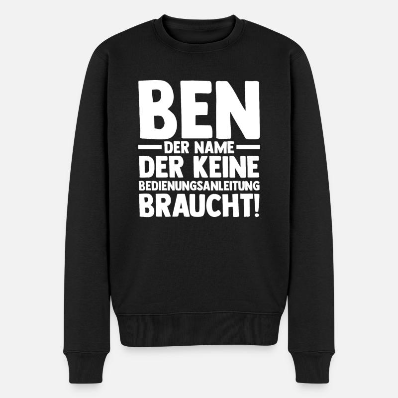 Prénom Ben - Pull Premium bio Homme - noir