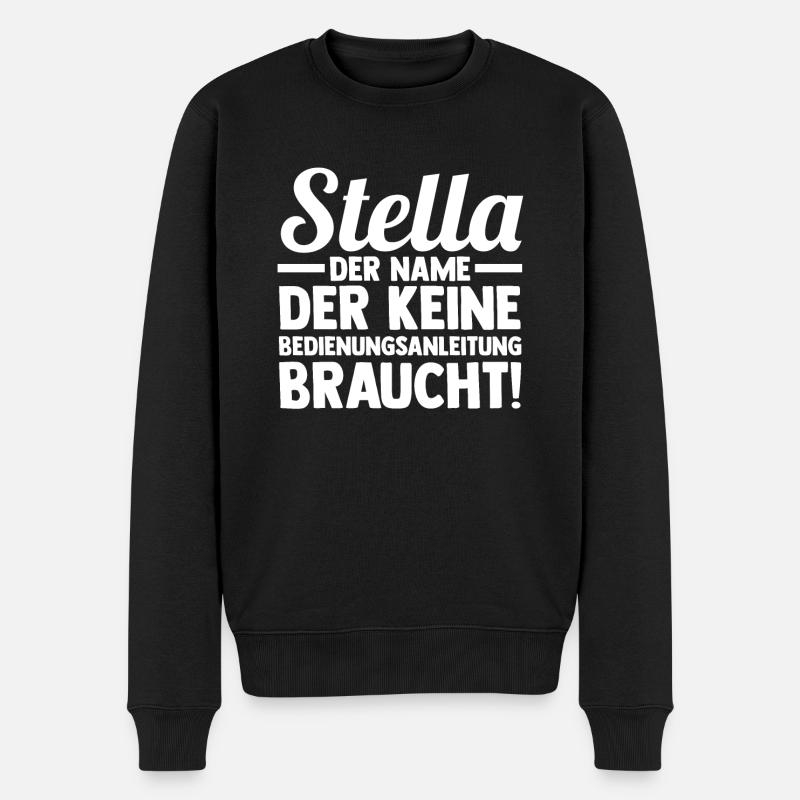 Prénom Stella - Pull Premium bio Homme - noir