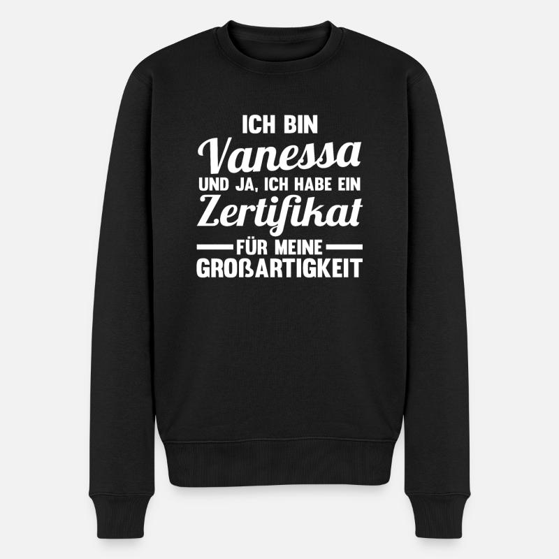 Prénom Vanessa - Pull Premium bio Homme - noir