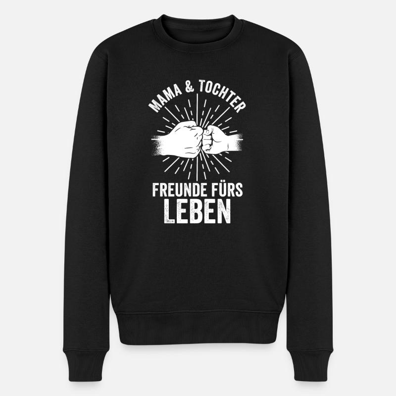 Mutter Mama Und Tochter - Männer Premium Bio Pullover - Schwarz
