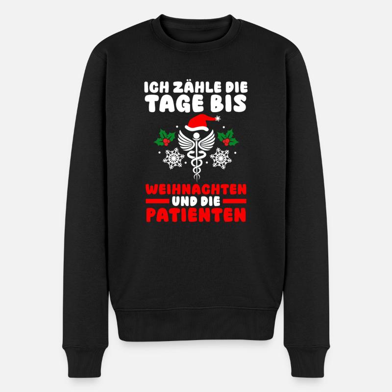 Weihnachtsmann Weihnachten Krankenschwester - Männer Premium Bio Pullover - Schwarz