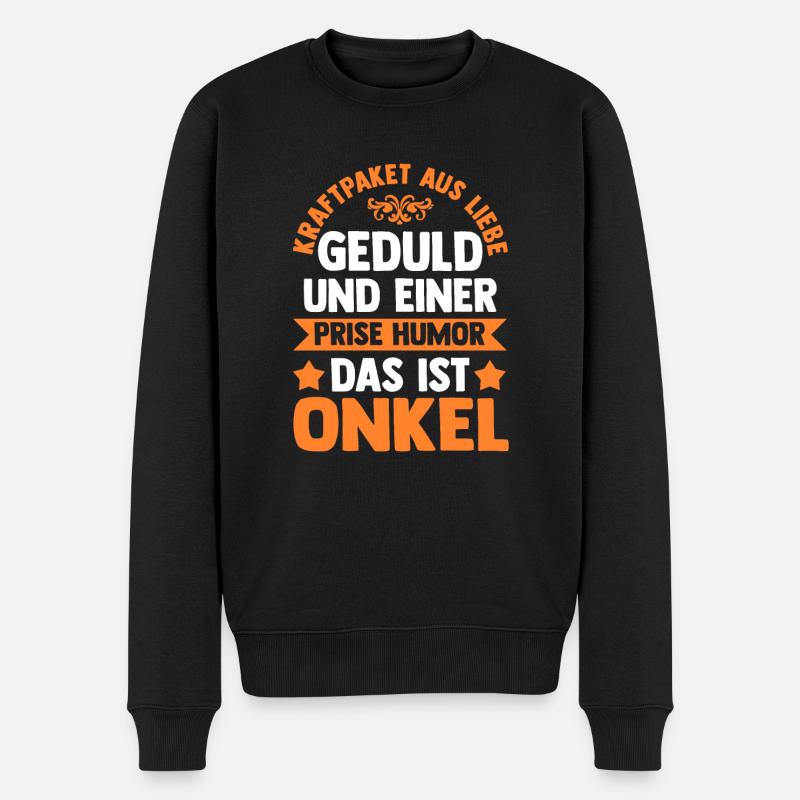 Onkel - Männer Premium Bio Pullover - Schwarz
