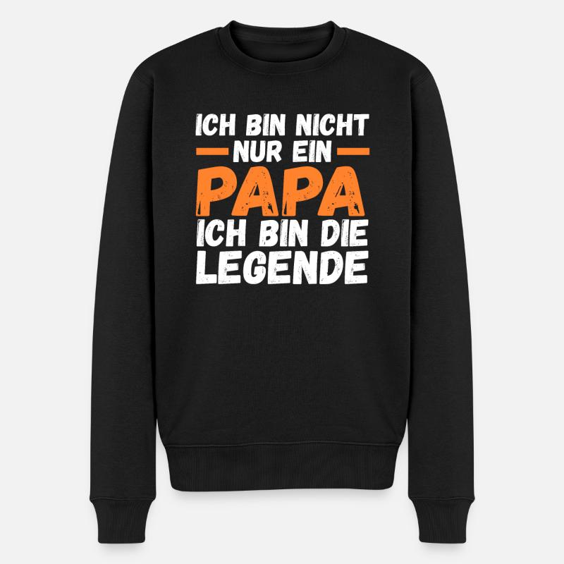 Père Papa - Pull Premium bio Homme - noir