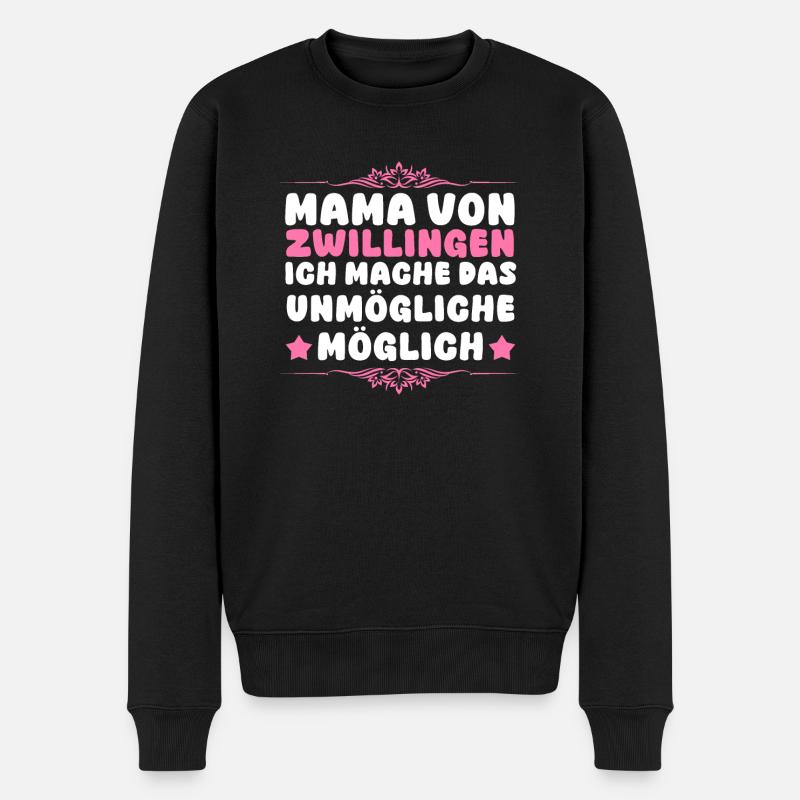 Maman de jumeaux - Pull Premium bio Homme - noir
