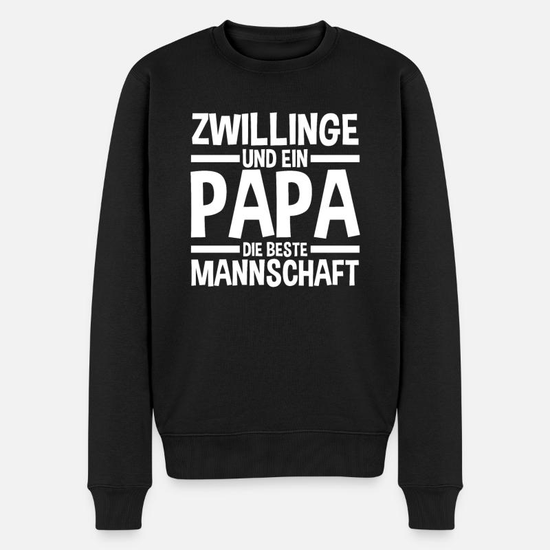 Papa de jumeaux - Pull Premium bio Homme - noir