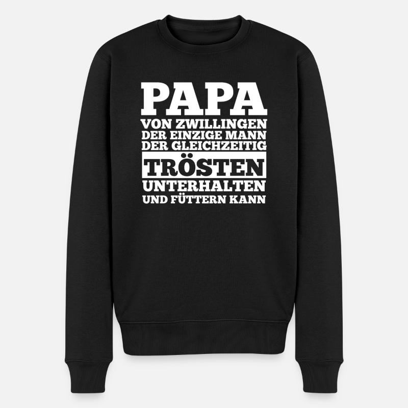 Papa de jumeaux - Pull Premium bio Homme - noir