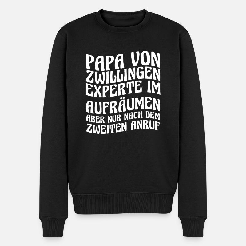 Papa de jumeaux - Pull Premium bio Homme - noir