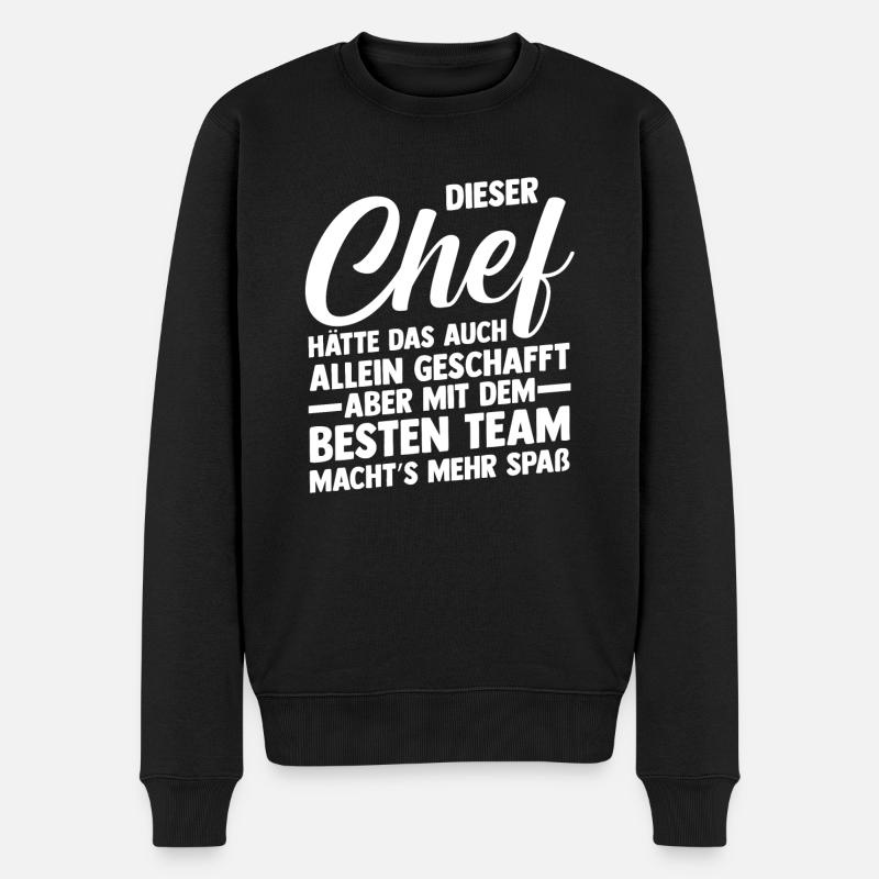 Teamleiter Chef Abschied - Männer Premium Bio Pullover - Schwarz