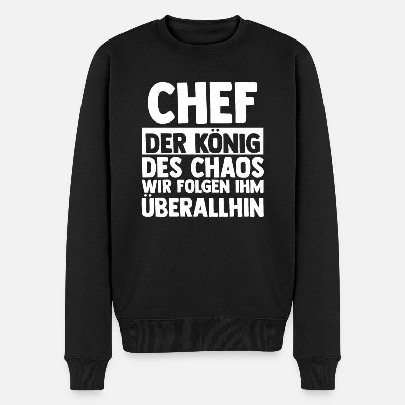 Teamleiter Chef Abschied - Männer Premium Bio Pullover - Schwarz