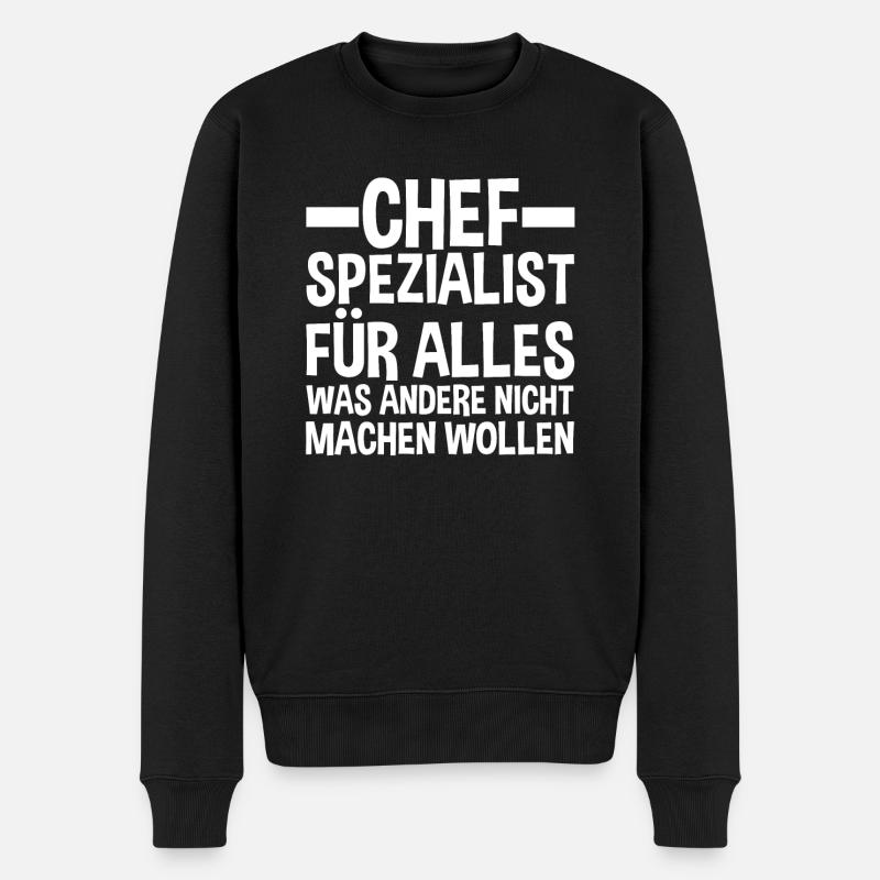Teamleiter Chef Abschied - Männer Premium Bio Pullover - Schwarz