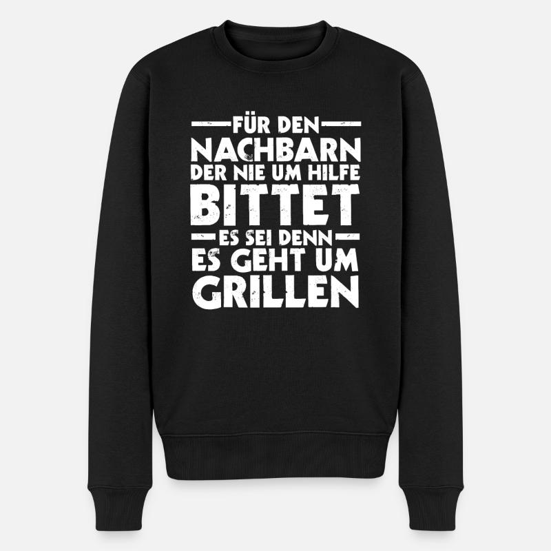 Nachbarschaft Bester Nachbar - Männer Premium Bio Pullover - Schwarz