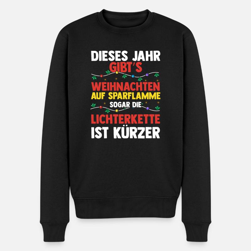 Weihnachtsmann Inflation Weihnachten - Männer Premium Bio Pullover - Schwarz
