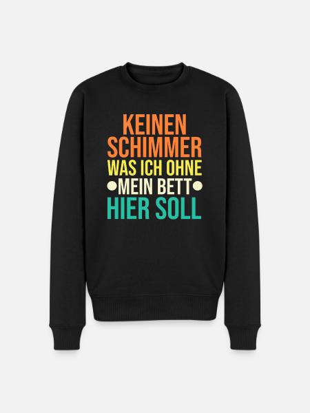 Late riser Shlafen lazy - Men's Premium Organic Jumper - black