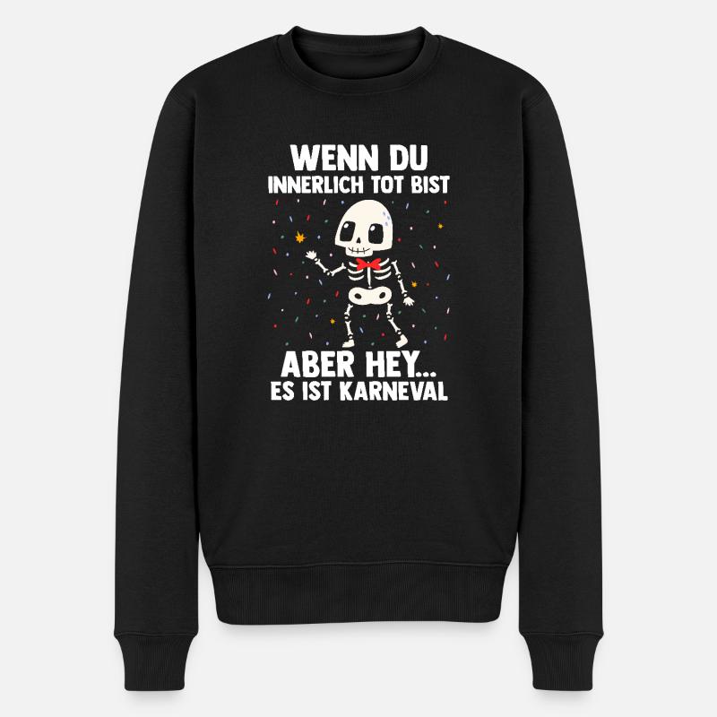 Karnevalskostüm Fasching Karneval - Männer Premium Bio Pullover - Schwarz