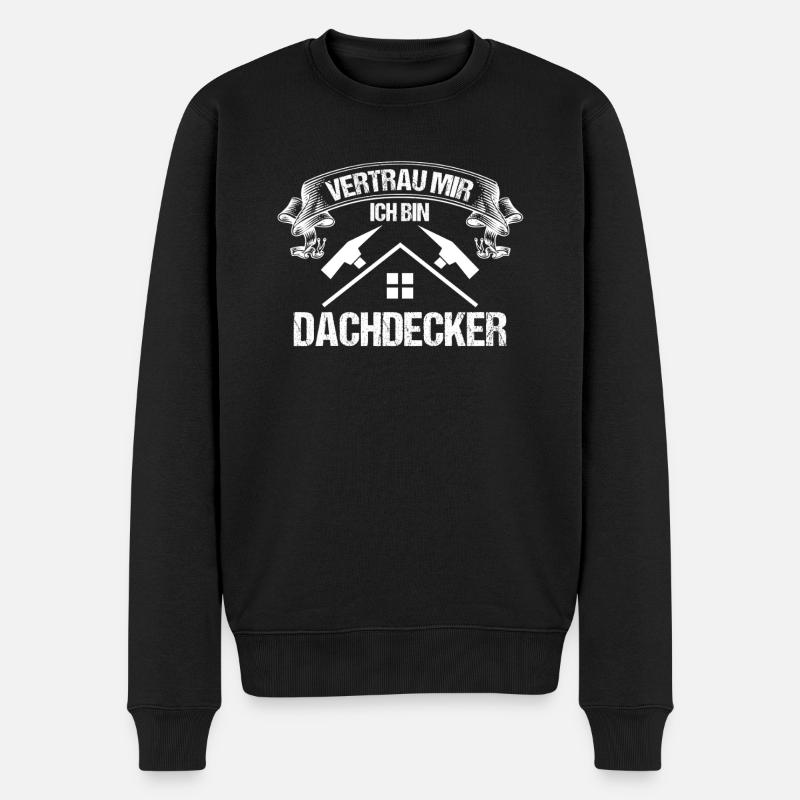 Dachdeckermeister Dachdecker - Männer Premium Bio Pullover - Schwarz
